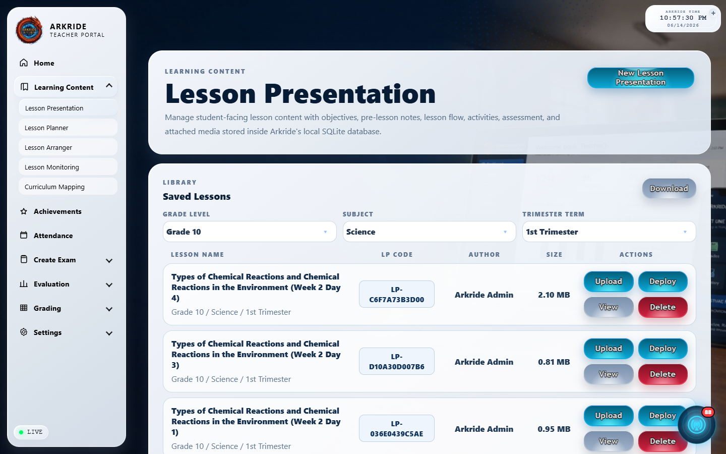 Lesson presentation maker screenshot