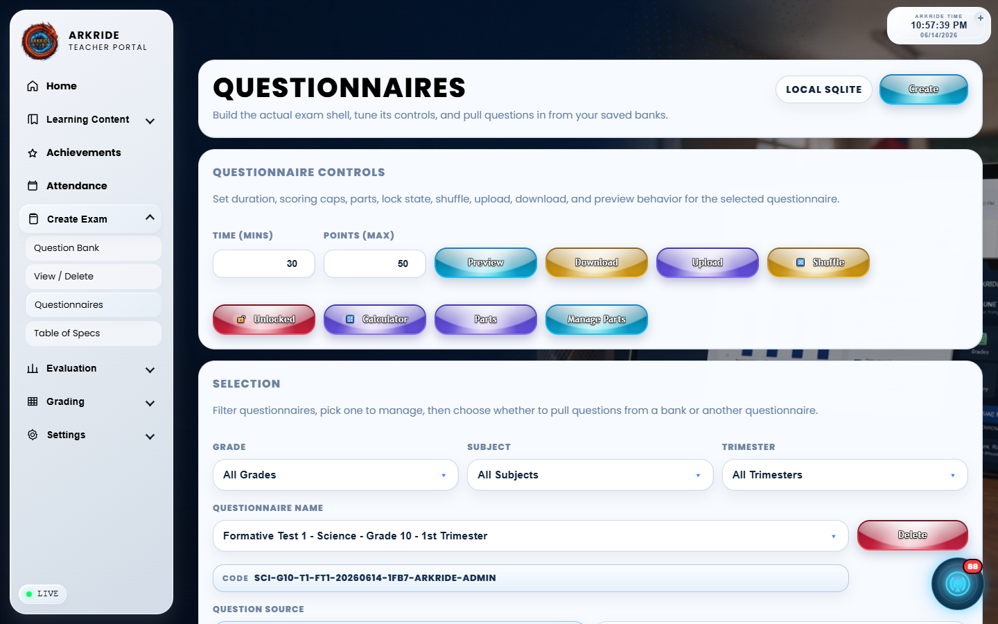 Questionnaire maker screenshot